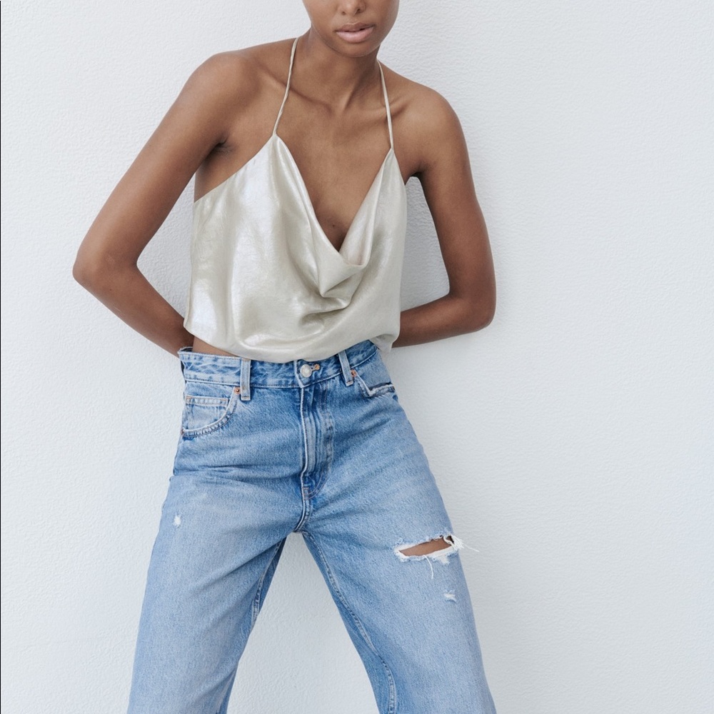 NWT ZARA Cowl Neck Top - Picture 7 of 8